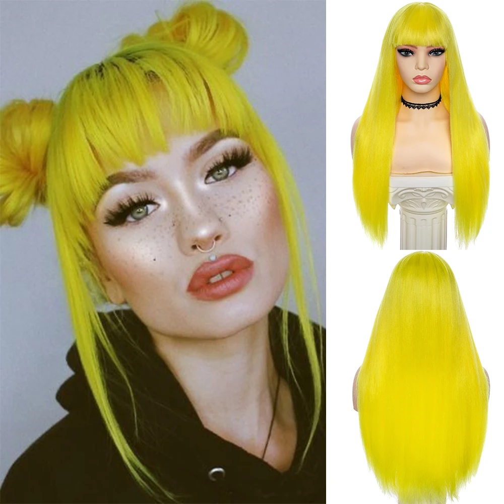 Парик женский из термостойких синтетических волос GENGDUO, блонд, оранжевый, длинный, прямой, с челкой, для косплея
Парик женский из термостойких синтетических волос GENGDUO, блонд, оранжевый, длинный, прямой, с челкой, для косплея