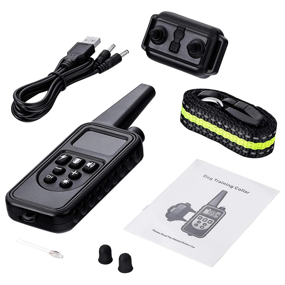 800m Electric Dog Training Collar Pet Remote Control Waterproof Rechargeable with LCD Display for All Size Shock Vibration Sound 
800m Electric Dog Training Collar Pet Remote Control Waterproof Rechargeable with LCD Display for All Size Shock Vibration Sound