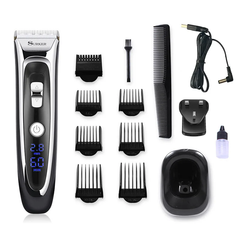 Professional Digital Hair Trimmer Rechargeable Electric Hair Clipper Men's Cordless Haircut Adjustable Ceramic Blade
Professional Digital Hair Trimmer Rechargeable Electric Hair Clipper Men's Cordless Haircut Adjustable Ceramic Blade