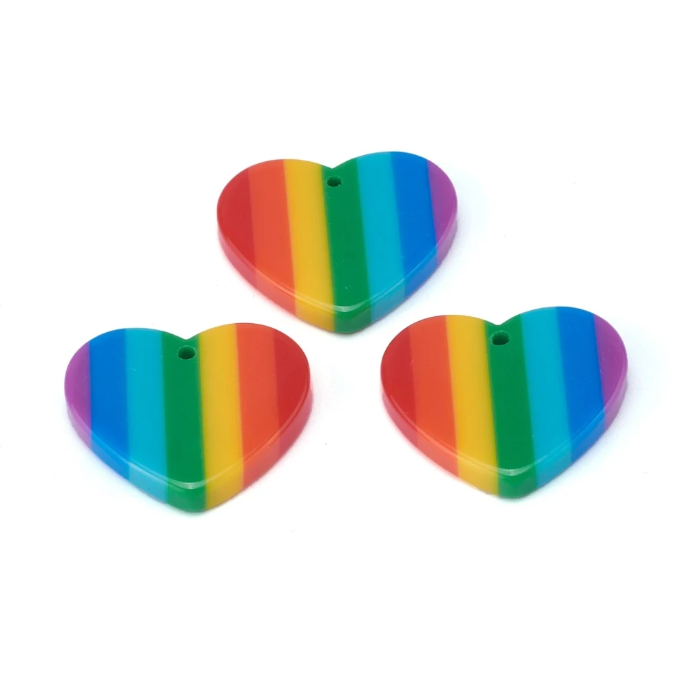 10 Pcs/Lot Plastic Stripe Charms Heart Shape for Bracelet Necklace Fashion Jewelry Making Accessories Rainbow Color
10 Pcs/Lot Plastic Stripe Charms Heart Shape for Bracelet Necklace Fashion Jewelry Making Accessories Rainbow Color