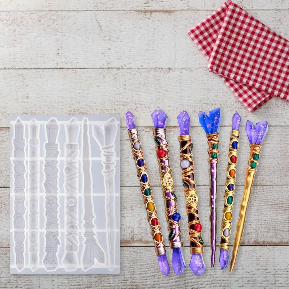 Magic Wand Mold DIY crystal epoxy resin magic wand Silicone mould manual Crafts children Toy scepter/Hairpin shape mirror mold
Magic Wand Mold DIY crystal epoxy resin magic wand Silicone mould manual Crafts children Toy scepter/Hairpin shape mirror mold