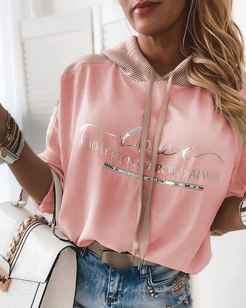 Women Fashion Long Sleeve Casual Tops Female Autumn Clothes Fashion Letter Print Top Hoodies Letter Printing Sweatshirt Women
Women Fashion Long Sleeve Casual Tops Female Autumn Clothes Fashion Letter Print Top Hoodies Letter Printing Sweatshirt Women