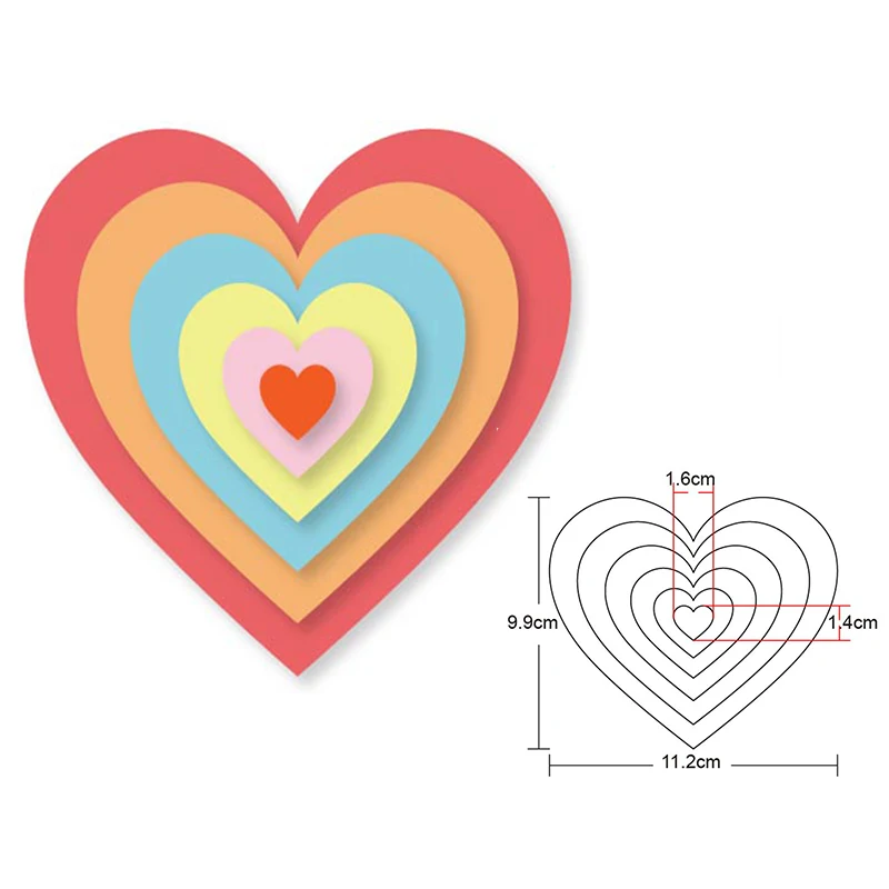 Heart-shaped six-piece set 2021 new metal tailoring scrapbook photo album card making embossing template cake decoration mold
Heart-shaped six-piece set 2021 new metal tailoring scrapbook photo album card making embossing template cake decoration mold