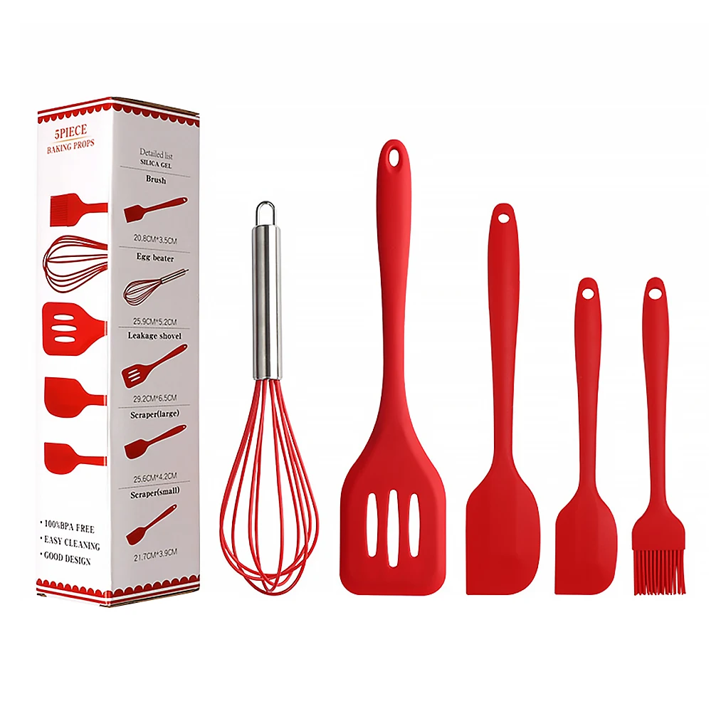 5Pcs/Set kitchen Utensils Food Grade Silicone Egg Whisk Scraper Oil Brush Spatula Cooking Tool Sets kitchen Baking Utensils
5Pcs/Set kitchen Utensils Food Grade Silicone Egg Whisk Scraper Oil Brush Spatula Cooking Tool Sets kitchen Baking Utensils