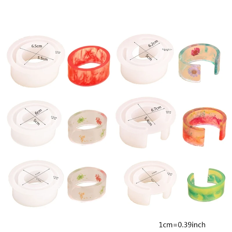 6 Sizes Wide Acrylic Bracelet Silicone Molds Kit Open Cuff Bracelet Mold Tools 1XCA
6 Sizes Wide Acrylic Bracelet Silicone Molds Kit Open Cuff Bracelet Mold Tools 1XCA