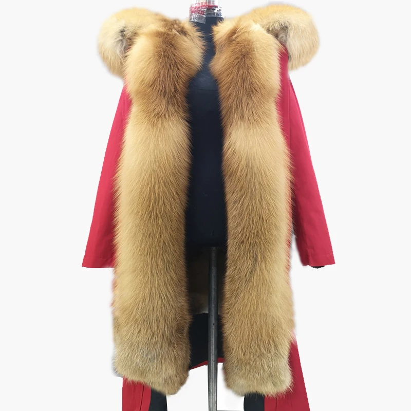 

7XL XLong Parka Real Fur Coat Winter Jacket Women Luxury Plus Size Women Winter Coats Waterproof Outerwear
