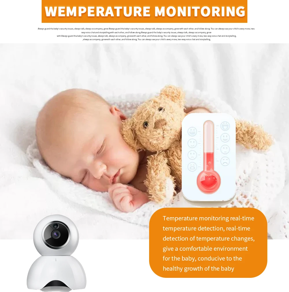 HD 720P Baby Monitor 5.0 Wireless LCD Audio Video Radio Camera Walkie Nanny Music IR 24h Babysitter night vision 5m | Безопасность и