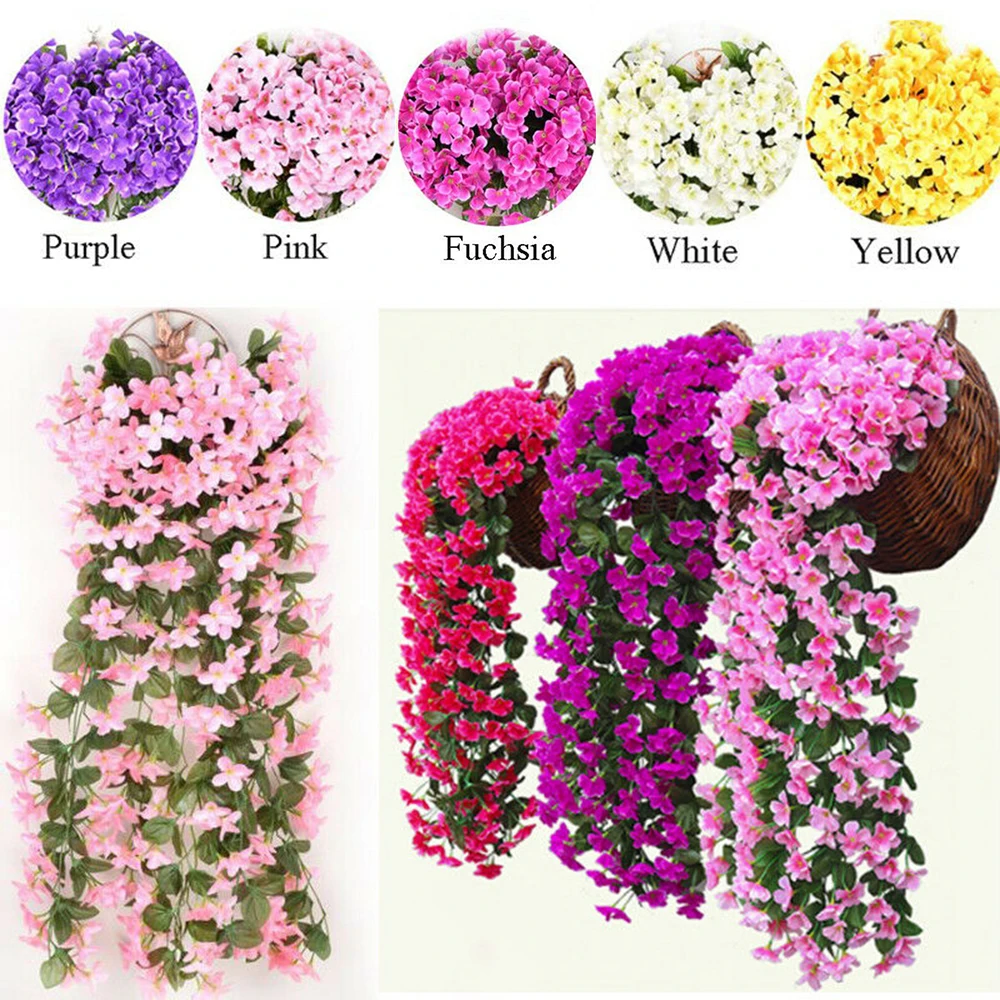 Artificial Fake Flowers Violet Ivy Vine Hanging Garland Plant Wedding Home Cafe Hotel Garden Decoration Hanging Garland Flower
Artificial Fake Flowers Violet Ivy Vine Hanging Garland Plant Wedding Home Cafe Hotel Garden Decoration Hanging Garland Flower