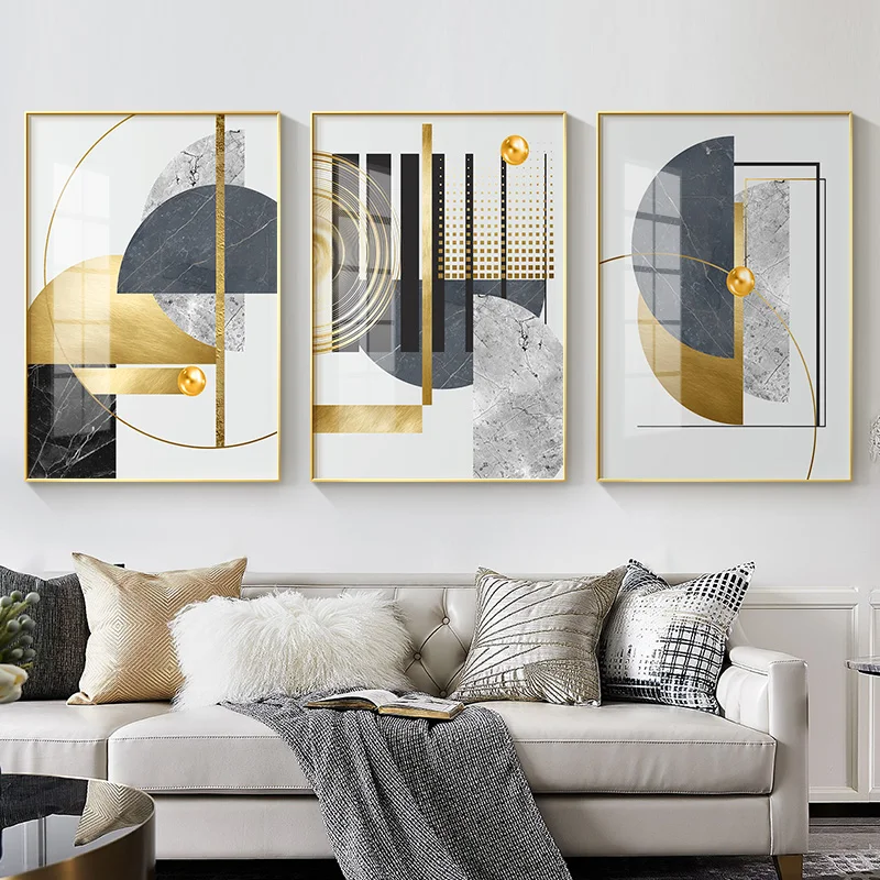Modern Golden Abstract Geometric Art Pattern Stitching Canvas Print Gold Foil Poster Wall Paintings For Living Room Home Decor 
Modern Golden Abstract Geometric Art Pattern Stitching Canvas Print Gold Foil Poster Wall Paintings For Living Room Home Decor