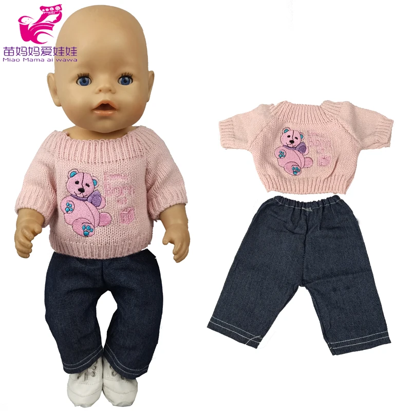 Doll Sweater Jeans Clothes Set for 18" 45cm Girl Doll Outfits for 43CM Baby Doll Wearing
Doll Sweater Jeans Clothes Set for 18" 45cm Girl Doll Outfits for 43CM Baby Doll Wearing