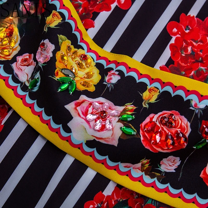 Sanis New 2021 Fashion Runway Summer Vintage Shirt style Mini Dress Women Long sleeve Sashes Floral print Elegant Dress
Sanis New 2021 Fashion Runway Summer Vintage Shirt style Mini Dress Women Long sleeve Sashes Floral print Elegant Dress