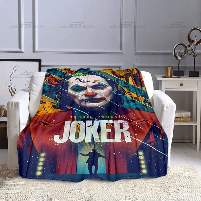 

Фланелевое Одеяло с изображением злодея Джокера, модное художественное одеяло клоуна, портативное одеяло для дома, путешествий и офиса