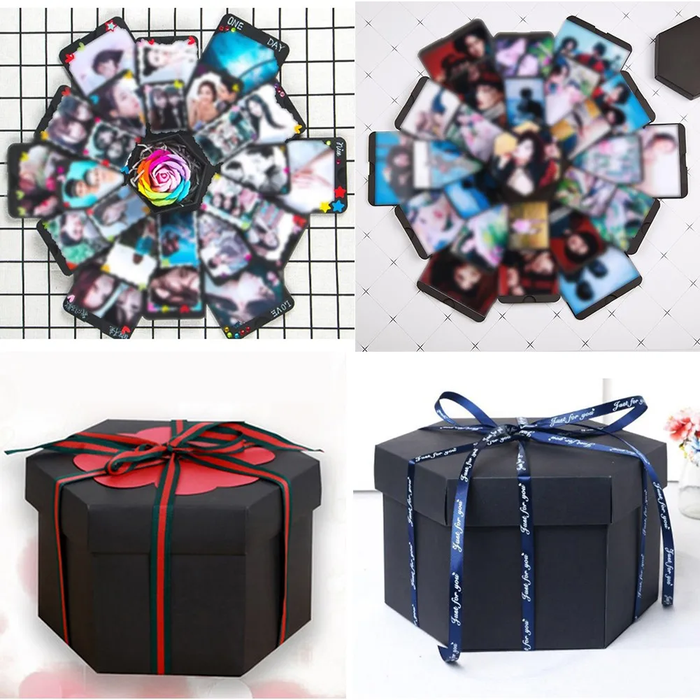 Surprise Romantic Explosion Box Hexagon Handmade Anniversary Scrapbook Photo Album Birthday Wedding Gift Box Bomb Boxes
Surprise Romantic Explosion Box Hexagon Handmade Anniversary Scrapbook Photo Album Birthday Wedding Gift Box Bomb Boxes
