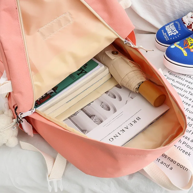 5 Pcs Sets School Bags For Teenager Girls 2021 Kawaii Women Laptop Backpack Shoulder Book Bags Female Travel Bagpack Mochila New 
5 Pcs Sets School Bags For Teenager Girls 2021 Kawaii Women Laptop Backpack Shoulder Book Bags Female Travel Bagpack Mochila New