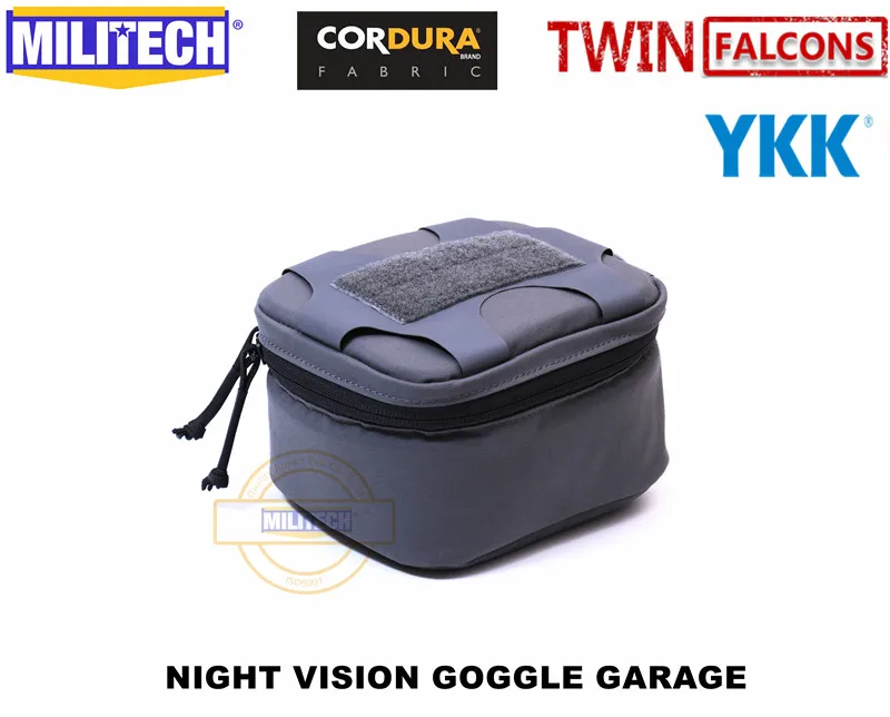 Фото MILITECH twinfalcon TW Delustered Cordura NVD NOD NVG гараж для шлема устройство ночного видения(China)