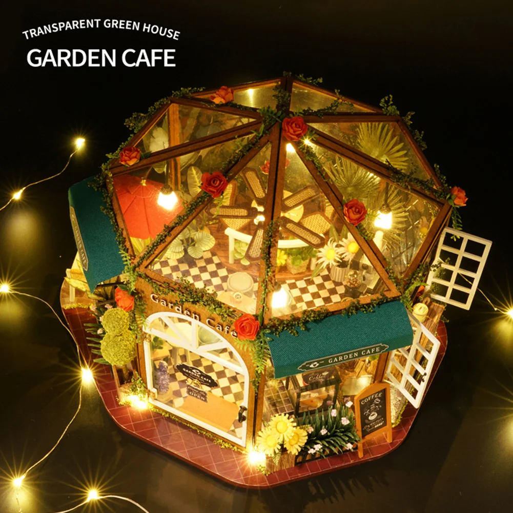 Handmade DIY doll house 3D Wooden DIY Mini Doll House Garden Cafe Assembling Toy Dust Cover Creative Birthday Gift Doll House
Handmade DIY doll house 3D Wooden DIY Mini Doll House Garden Cafe Assembling Toy Dust Cover Creative Birthday Gift Doll House