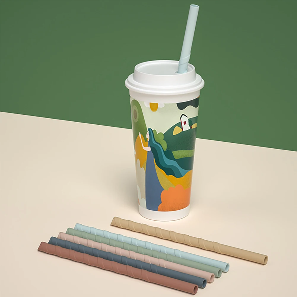 Silicone Straws Set 6 Colors 8.6" Reusable Drinking Straws with 2 Cleaning Brushes BPA-Free, Dishwasher Safe
Silicone Straws Set 6 Colors 8.6" Reusable Drinking Straws with 2 Cleaning Brushes BPA-Free, Dishwasher Safe
