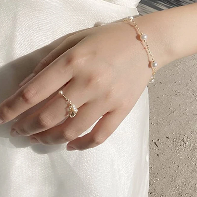 Pearl Bracelet Baroque Cultured Link 14K Gold Adjustable Love Extension Chain Valentine's Day Gift Retro Charm Jewelry 
Pearl Bracelet Baroque Cultured Link 14K Gold Adjustable Love Extension Chain Valentine's Day Gift Retro Charm Jewelry