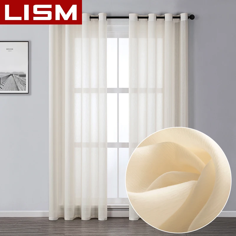 LISM Tulle Window Wood Grain Sheer Curtain for Living Room Bedroom Kitchen Finished Window Treatment Home Decoration Panel Drape
LISM Tulle Window Wood Grain Sheer Curtain for Living Room Bedroom Kitchen Finished Window Treatment Home Decoration Panel Drape