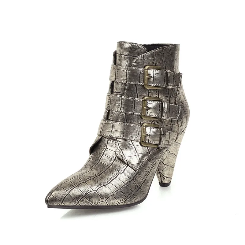 FOREADA Woman Boots Super High Heel Ankle Boots Zip Pointed Toe Shoes Buckle Spike Heel Short Boots Ladies Autumn Black Red 46
FOREADA Woman Boots Super High Heel Ankle Boots Zip Pointed Toe Shoes Buckle Spike Heel Short Boots Ladies Autumn Black Red 46