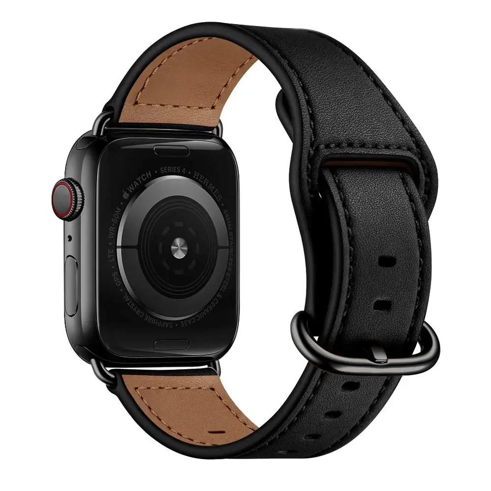 Ремешок для часов Apple watch 44 мм 40 iWatch 42 38 ремешок из натуральной кожи 4 5