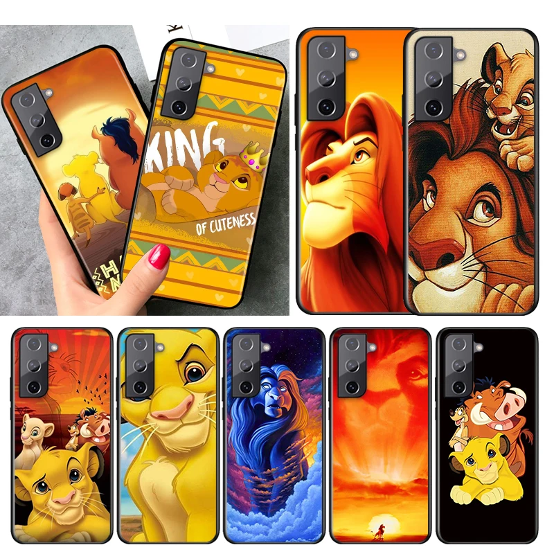 The Lion King Simba For Samsung Galaxy S21 S20 FE Ultra Lite S10 5G S10E S9 S8 S7 S6 Edge Plus Black Soft Phone Case | Мобильные