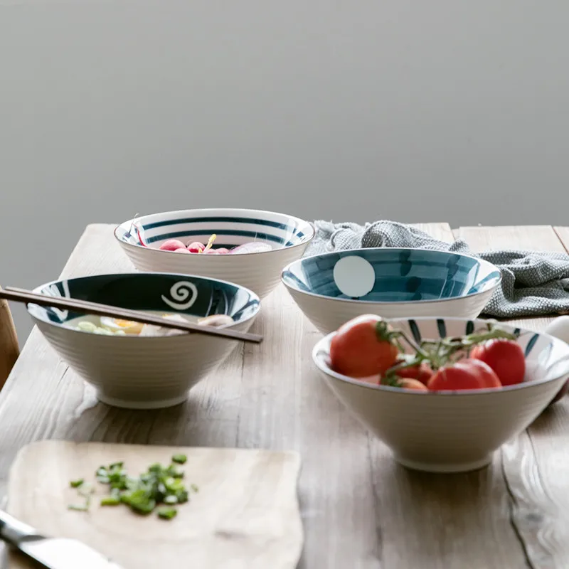 Creative Japanese-style Ceramic Salad Bowl Hand-painted Tableware Trumpet Bowl Household Instant Noodle Bowl
Creative Japanese-style Ceramic Salad Bowl Hand-painted Tableware Trumpet Bowl Household Instant Noodle Bowl