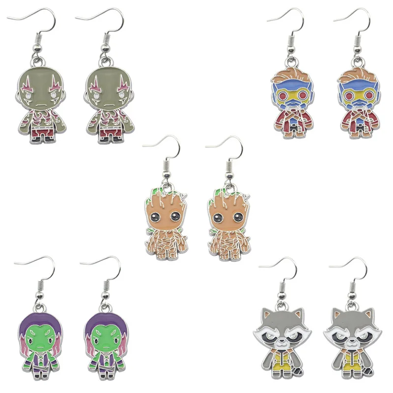 Disney Marvel Guardians of the Galaxy Star-Lord Groot Rocket Earrings Stud Earrings Cartoon Jewelry for Kids Girls Birthday Gift
Disney Marvel Guardians of the Galaxy Star-Lord Groot Rocket Earrings Stud Earrings Cartoon Jewelry for Kids Girls Birthday Gift