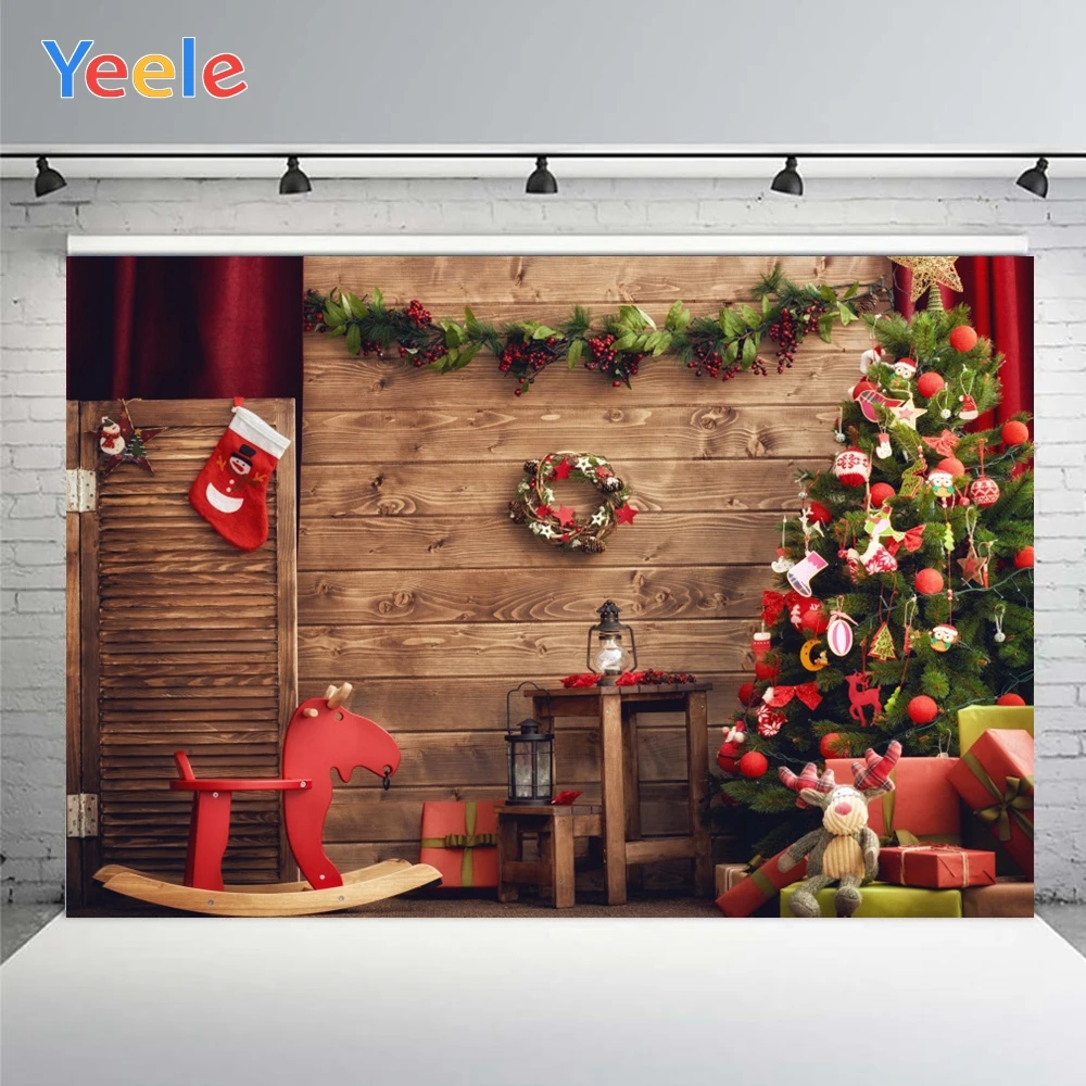 Yeele Christmas Tree Ball Photo Background Photophone Stocking Trojan Horse Photography Backdrops for Decoration Customized Size
Yeele Christmas Tree Ball Photo Background Photophone Stocking Trojan Horse Photography Backdrops for Decoration Customized Size