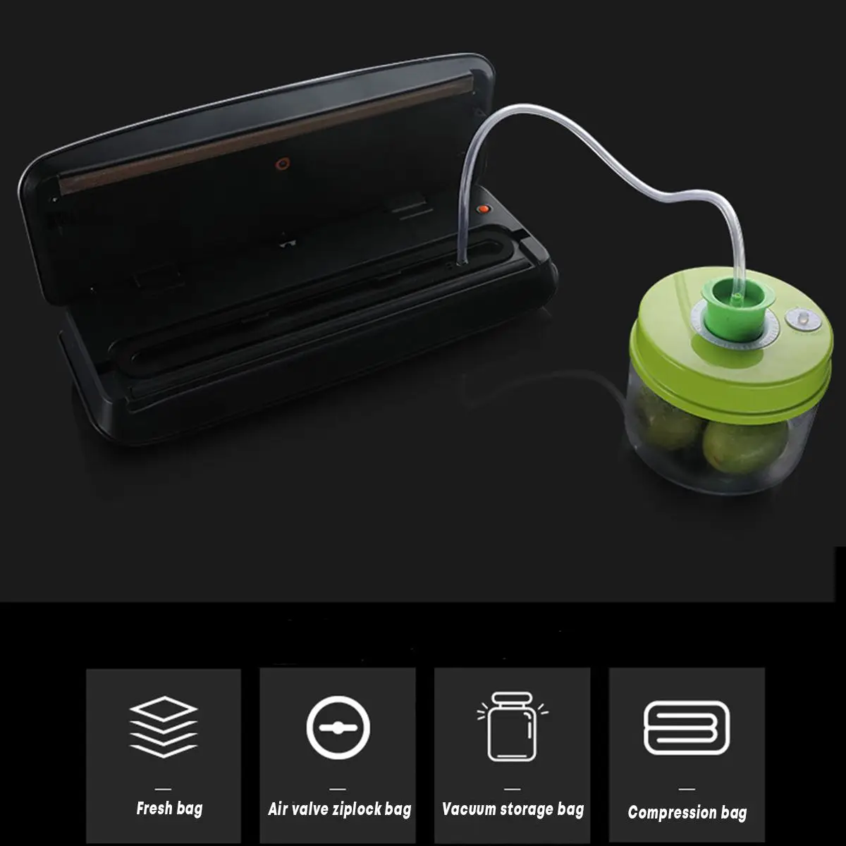 220V/110V Household Electric Vacuum Food Sealer Automatic Film Sealer Smart Touch Panel Packaging Machine With 10pcs Bags 
220V/110V Household Electric Vacuum Food Sealer Automatic Film Sealer Smart Touch Panel Packaging Machine With 10pcs Bags