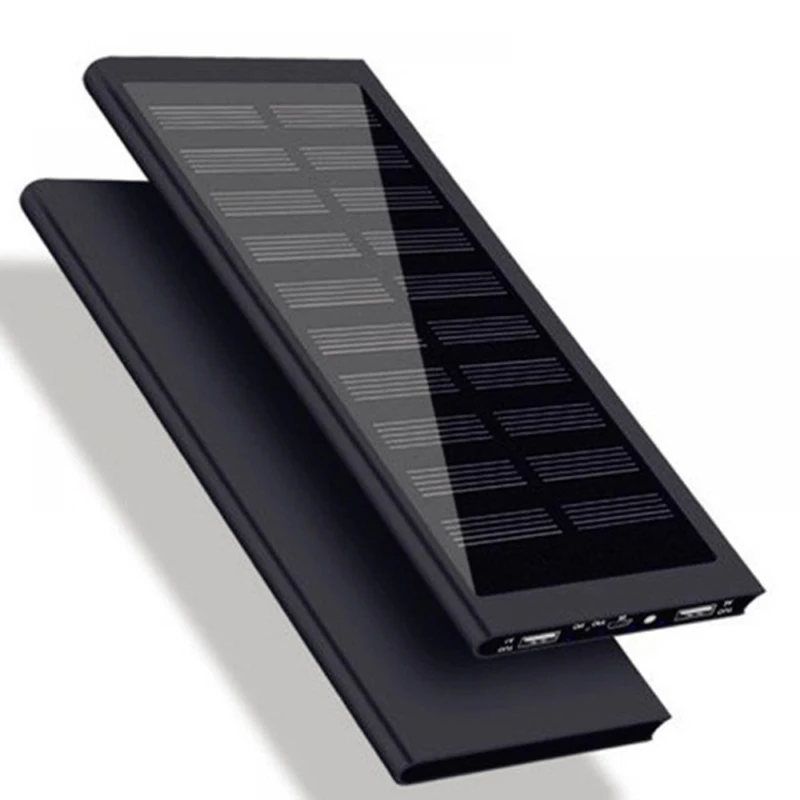 

20000 мАч Солнечный внешний аккумулятор портативный внешний аккумулятор 2.1A быстрое зарядное устройство двойной USB выход повербанк для Xiaomi Huawei iPhone