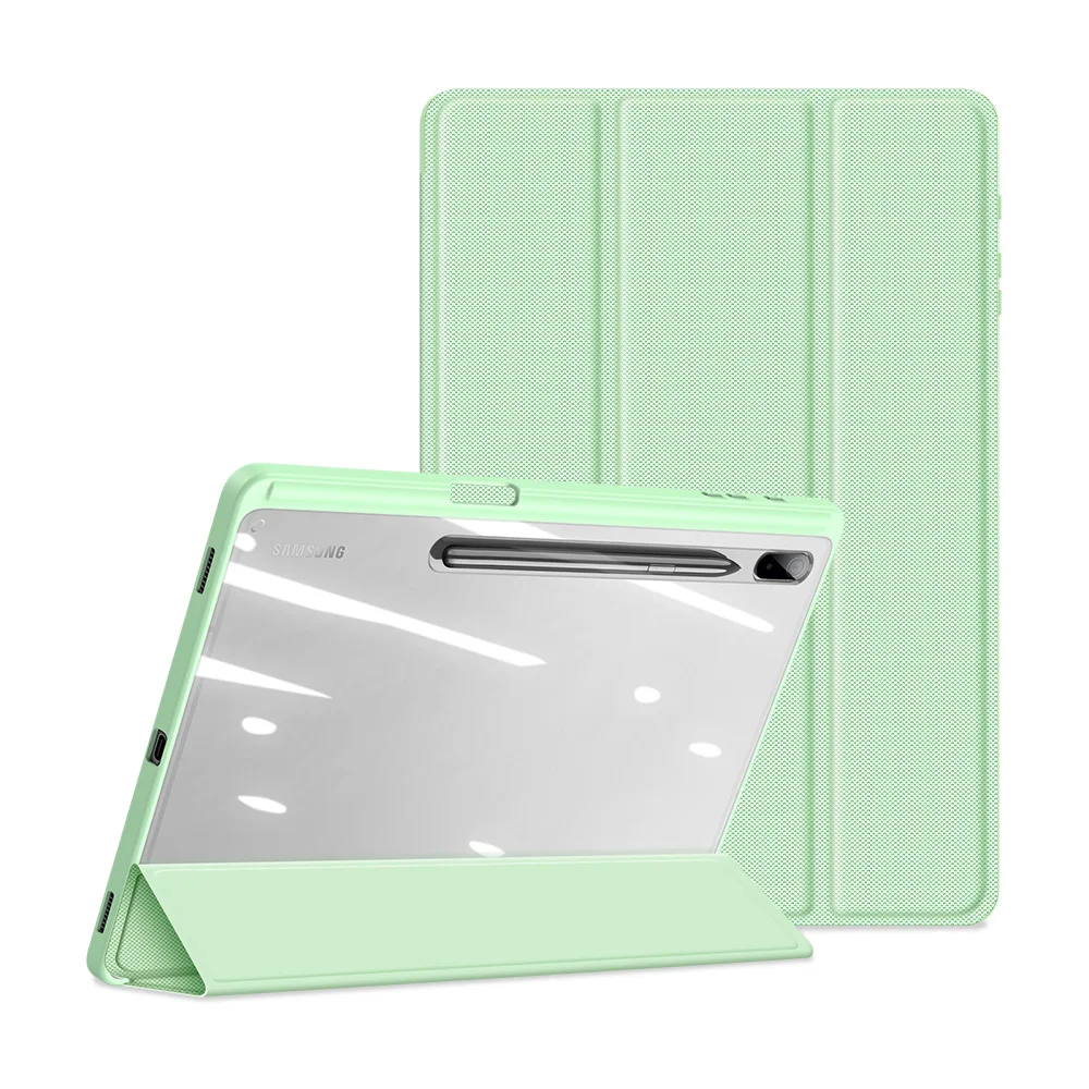 Stylish Tablet Cover For SAMSUNG Tab S7 FE/ S7 Plus,Pure Color PU Leather Transparent Backplane With High Quality PC Material
Stylish Tablet Cover For SAMSUNG Tab S7 FE/ S7 Plus,Pure Color PU Leather Transparent Backplane With High Quality PC Material