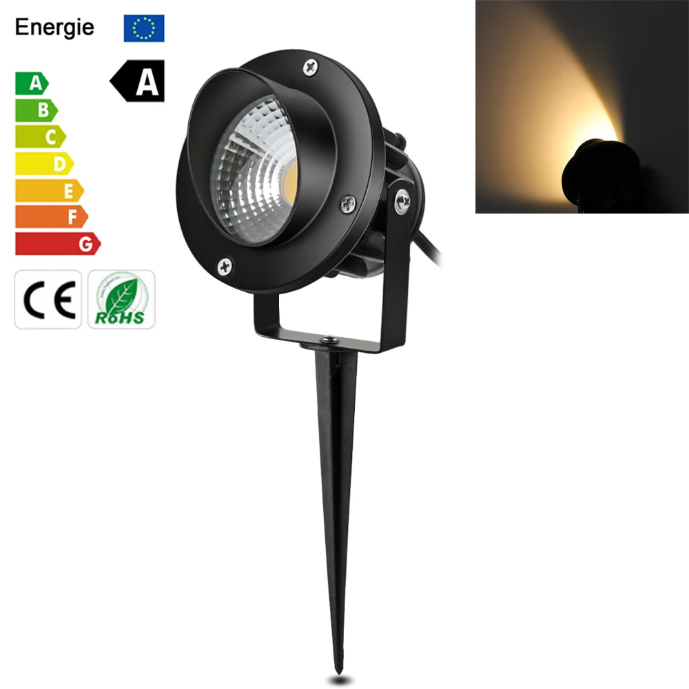 10W COB LED with Spike Lawn Garden Flood Light Yard Patio Path Spotlight Lamp Waterproof US Plug AC 85-265V US Plug Warm White
10W COB LED with Spike Lawn Garden Flood Light Yard Patio Path Spotlight Lamp Waterproof US Plug AC 85-265V US Plug Warm White