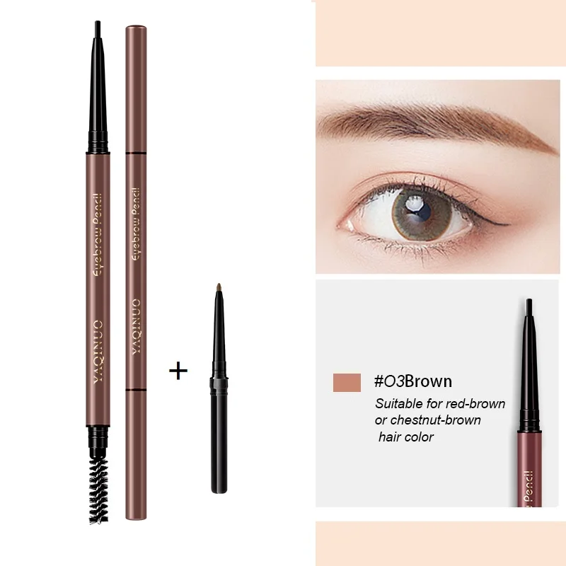 Extremely Fine Eyebrow Pencil With Replacement Refill Natural Makeup No Smudging Eyebrow Pencil With Eyebrow Brush TSLM1
Extremely Fine Eyebrow Pencil With Replacement Refill Natural Makeup No Smudging Eyebrow Pencil With Eyebrow Brush TSLM1