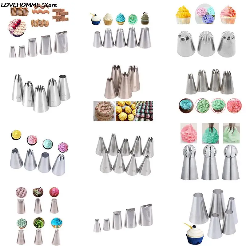 New 3/4/5/6/9 Rose Icing Piping Nozzles Stainless Steel Flower Mouth Cream Pastry Tips Nozzles Bag Cake Decorating tools
New 3/4/5/6/9 Rose Icing Piping Nozzles Stainless Steel Flower Mouth Cream Pastry Tips Nozzles Bag Cake Decorating tools