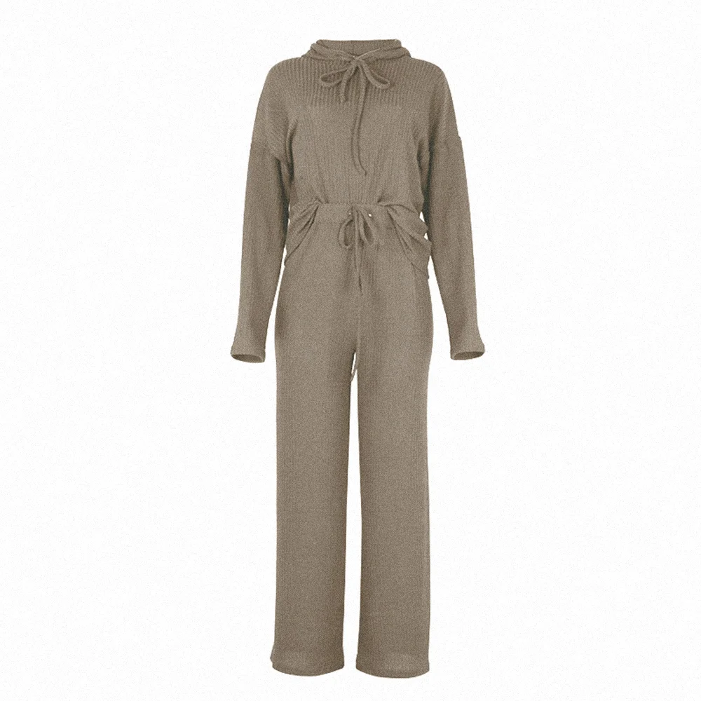 2021 Autumn Winter Knitted Two Piece Sweatershirt Set Women Wide Leg Pants Suit Loose Solid Gray Casual 2 Piece Set Tracksuit
2021 Autumn Winter Knitted Two Piece Sweatershirt Set Women Wide Leg Pants Suit Loose Solid Gray Casual 2 Piece Set Tracksuit