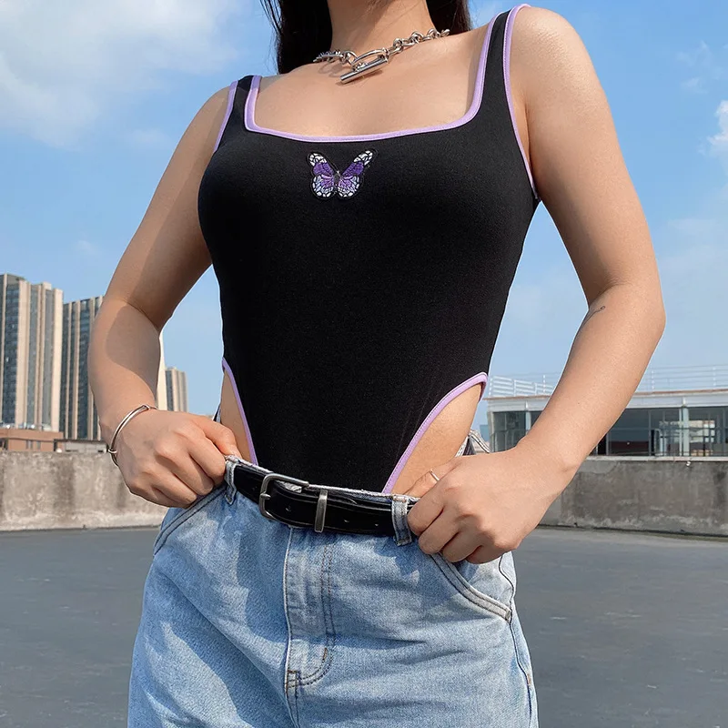 Боди женское хлопковое черное с вышивкой бабочки, лето 2020
Боди женское хлопковое черное с вышивкой бабочки, лето 2020