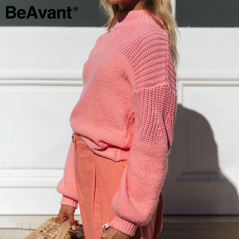 BeAvant Solid color stitching loose women's Pullover Casual drop shoulder sleeve knitted sweater Street winter fashion sweater
BeAvant Solid color stitching loose women's Pullover Casual drop shoulder sleeve knitted sweater Street winter fashion sweater
