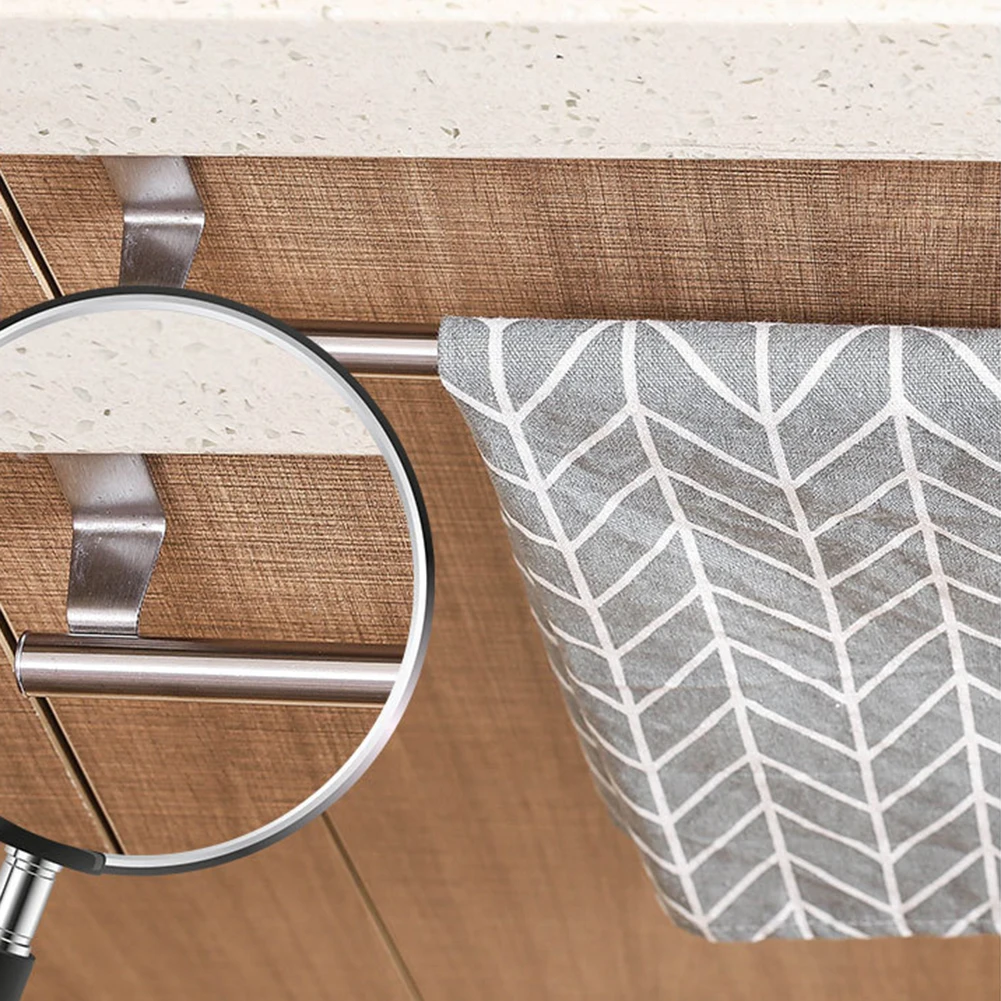 Stainless steel towel rack kitchen cabinet door hanging towel storage rack wall hanging bathroom hook kitchen rag
Stainless steel towel rack kitchen cabinet door hanging towel storage rack wall hanging bathroom hook kitchen rag