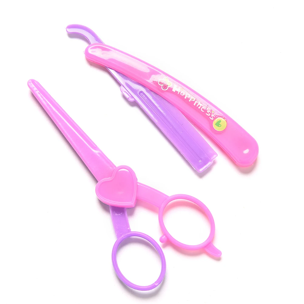 4 Pcs/set Eyebrow Razor Hair Dryer Scissors For Doll Barber Tools Toys Salons Care Girls Gifts Dolls Accessories | Игрушки и хобби
