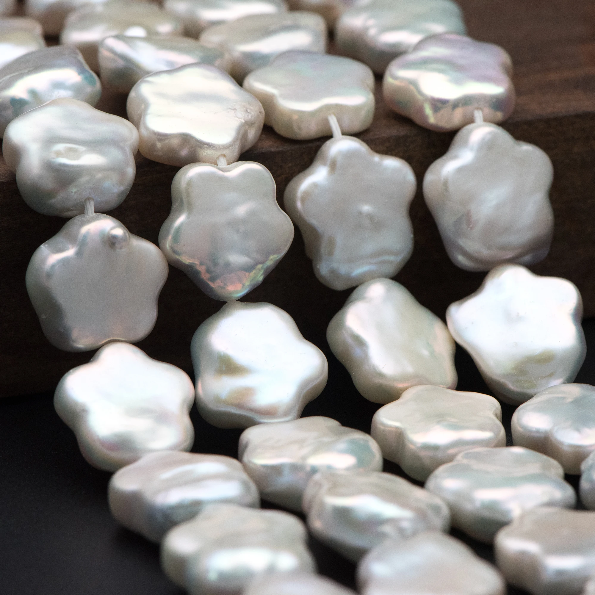 Flower Shape Genuine Freshwater Pearls, 13-16mm, Baroque Star Fresh Water Pearls Wholesale (PL-25)/ 15.5" Full strand
Flower Shape Genuine Freshwater Pearls, 13-16mm, Baroque Star Fresh Water Pearls Wholesale (PL-25)/ 15.5" Full strand