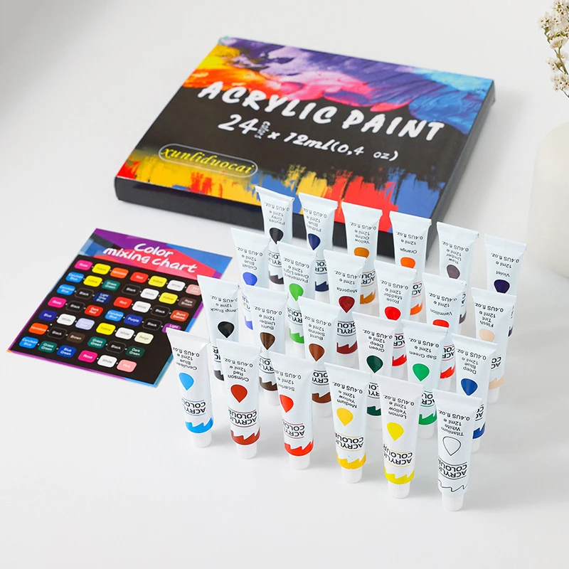 Aibelle 24 Colors Waterproof Professional Acrylic Paints Set 12ml Tubes Drawing Painting Pigment Hand-painted Wall Paint DIY
Aibelle 24 Colors Waterproof Professional Acrylic Paints Set 12ml Tubes Drawing Painting Pigment Hand-painted Wall Paint DIY