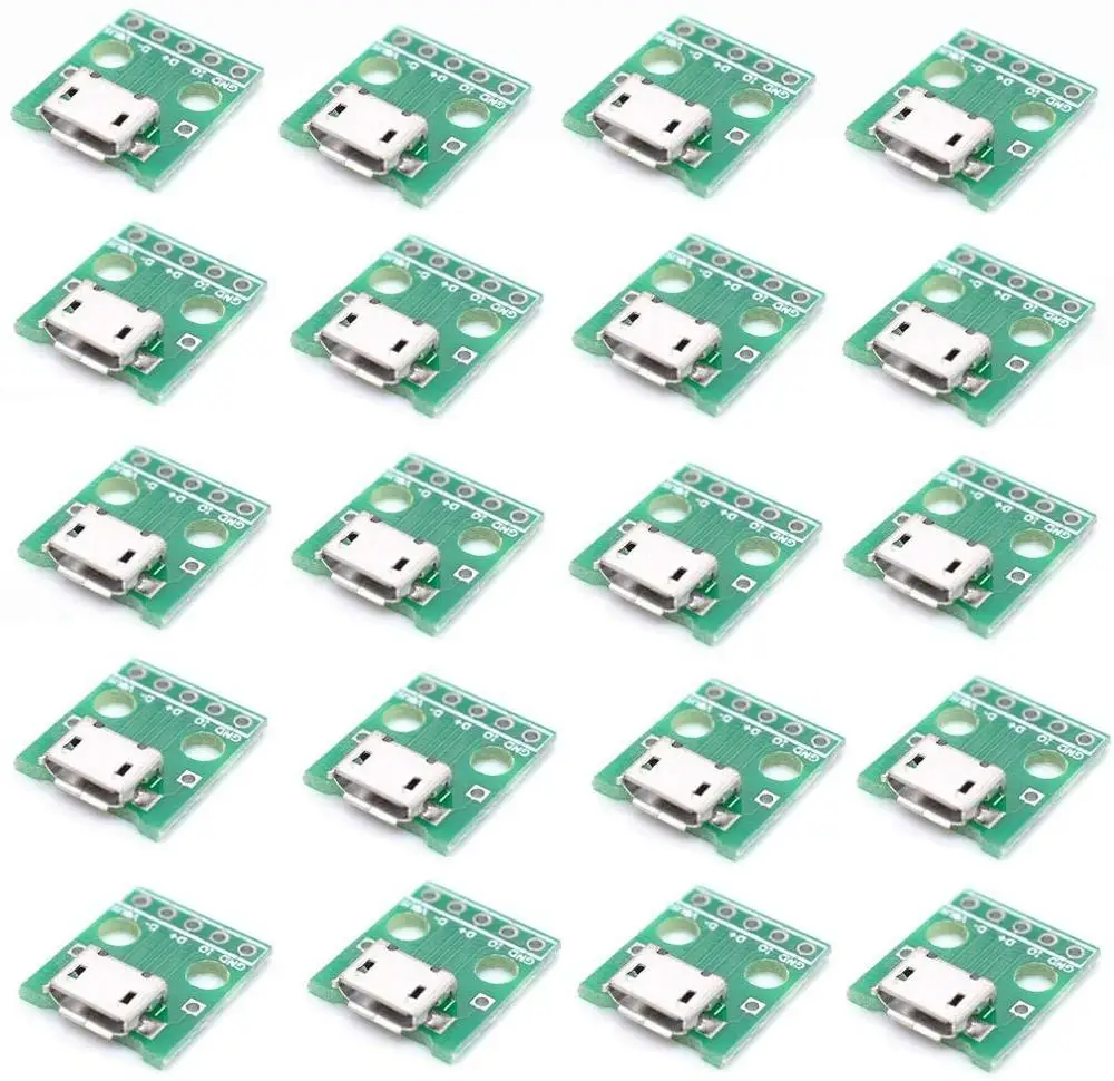 5 шт. Micro USB к DIP адаптер разъем модуль панель Женский контактный Pinboard 2 54 мм PCB| |