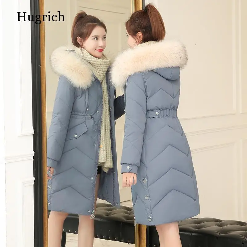 New Women Winter Jacket Cotton Padded Warm Thicken Ladies Coat Parka Fur collar Hood Outerwear Mid long Womens Jackets
New Women Winter Jacket Cotton Padded Warm Thicken Ladies Coat Parka Fur collar Hood Outerwear Mid long Womens Jackets