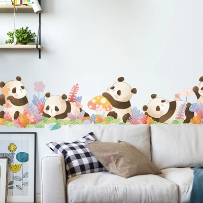 Cartoon Panda Kindergarten Wall Decoration Bedroom Wall Stickers Self-adhesive Creative Kids Room Classroom Lovely Wallpaper
Cartoon Panda Kindergarten Wall Decoration Bedroom Wall Stickers Self-adhesive Creative Kids Room Classroom Lovely Wallpaper