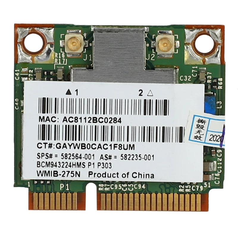 BCM43224HMS 300M Dual-Band Wireless Network Card Suitable for Black Apple Mac 8540 8560 2560
BCM43224HMS 300M Dual-Band Wireless Network Card Suitable for Black Apple Mac 8540 8560 2560