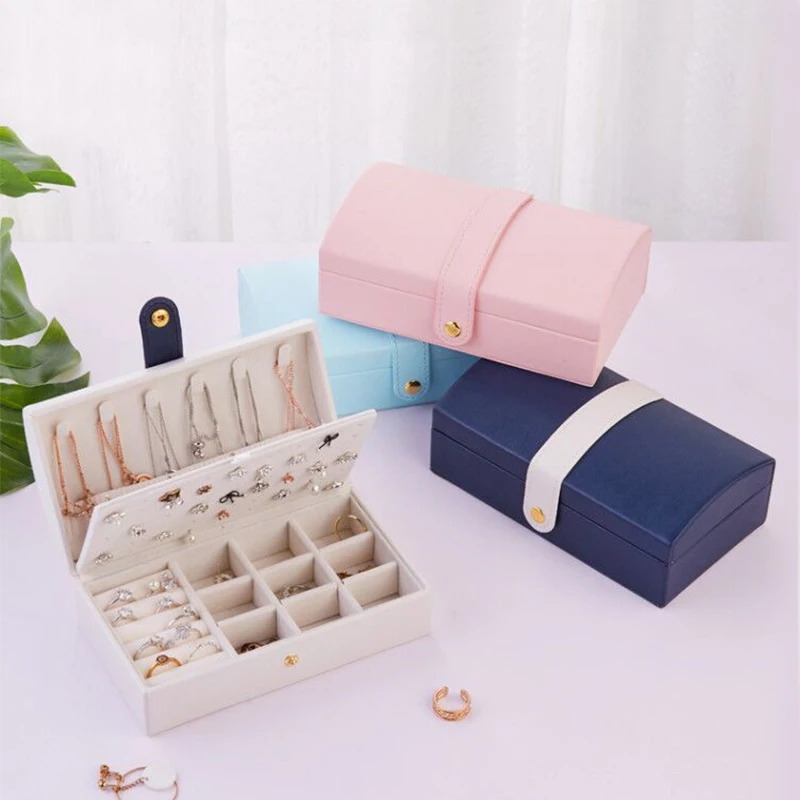 Arched Double-layer Leather Jewelry Box Household Fresh and Simple Earrings Ring Box Multifunctional Multi-grid Storage Box
Arched Double-layer Leather Jewelry Box Household Fresh and Simple Earrings Ring Box Multifunctional Multi-grid Storage Box