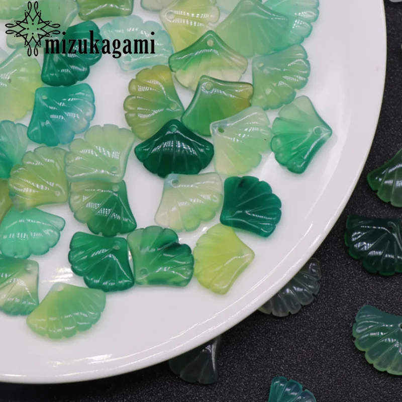Подвеска с рисунком ginkgo аксессуары для рукоделия 14*18 мм 2 шт. | Украшения и