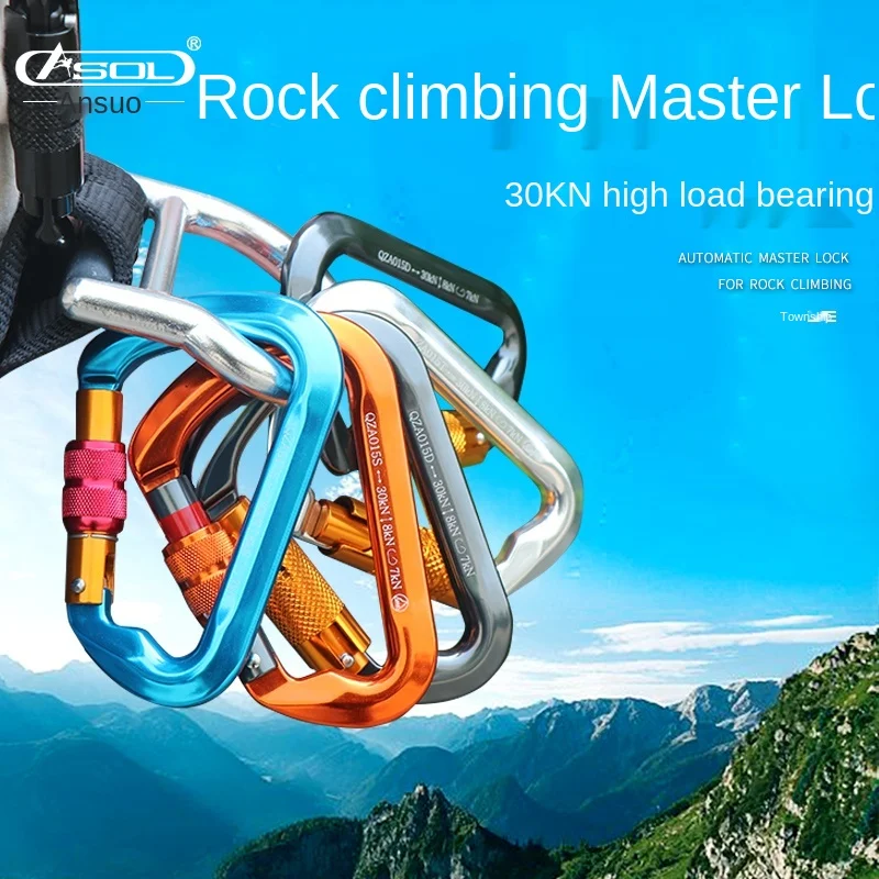 Outdoor Main Lock Climbing Hook Automatic Lock Hook Ring Safety Hook Climbing Button Carabiner Load Bearing Safety Buckle
Outdoor Main Lock Climbing Hook Automatic Lock Hook Ring Safety Hook Climbing Button Carabiner Load Bearing Safety Buckle