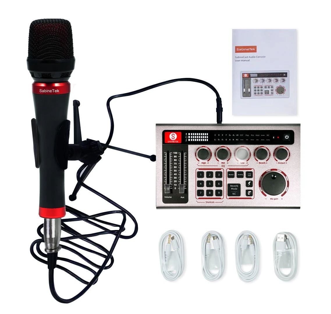 SabineCast Wireless Mixer Sound Card Mixing Console Microphone For Live Streaming Broadcast
SabineCast Wireless Mixer Sound Card Mixing Console Microphone For Live Streaming Broadcast